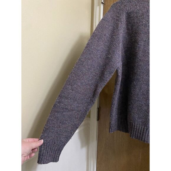 Vintage Cattivo Sweater Pullover 100% Pure Shetland Wool Argyle Patterns L Mauve - Picture 9 of 12
